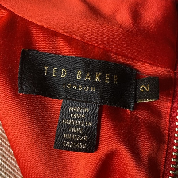 Ted Baker London Size 2 bodycon red dress - Picture 6 of 6